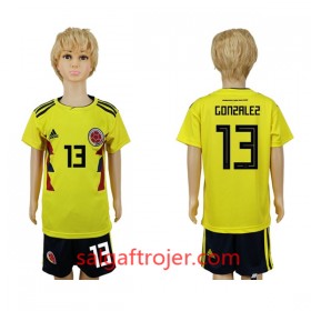 Colombia Fodboldtrøjer Gonzalez 13 Børn Hjemmebanesæt VM 2018